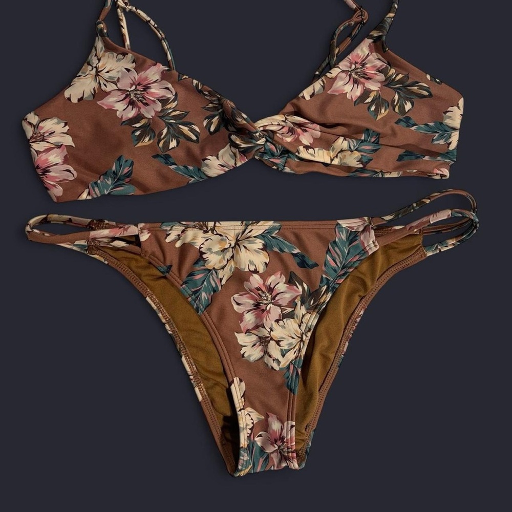 Oneal floral Brown Bikini Set